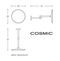 MEDIDAS ESPEJO AUMENTO PARED ARCHITECT S+ COSMIC